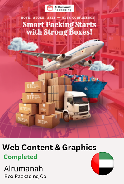 Website design for box packaging company in Sharjah