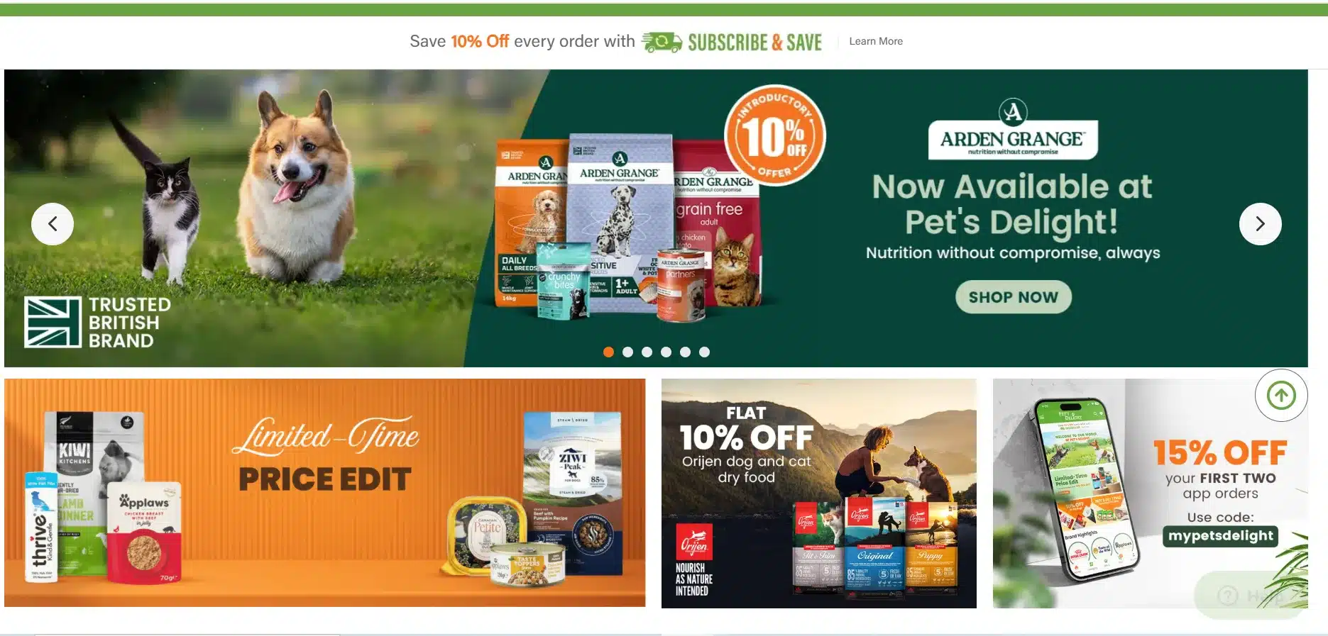 Pet Care and Supplies Website