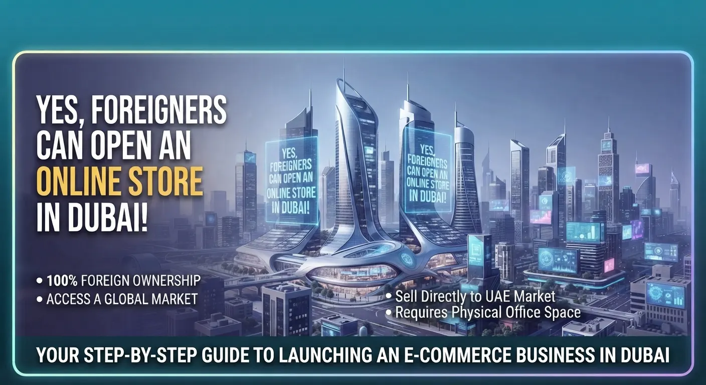 Can foreigners open an online store in Dubai