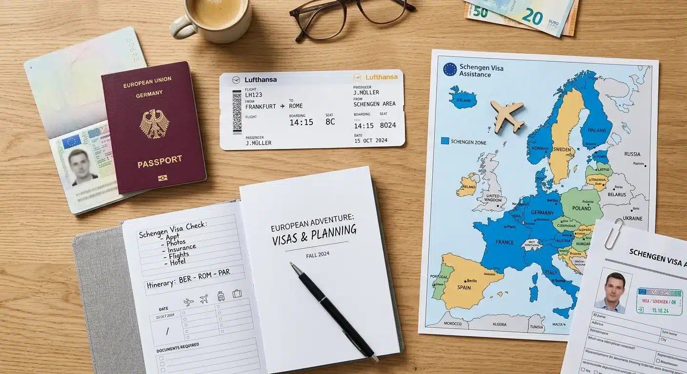 Schengen visa assistance for visit, study and digital nomad visas by Nimrah Digital